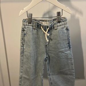 Zara Kids Sky Blue Elastic Waist Jeans